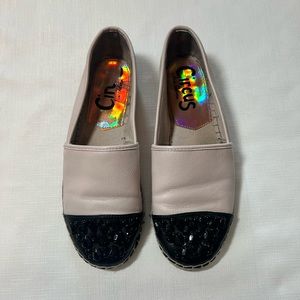 Circus by Sam Edelman , leather,beaded,Black and taupe size 8